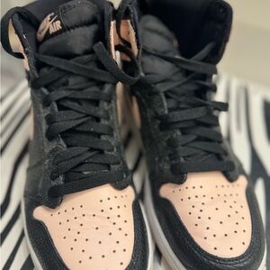 Nike Black and Pink High-Top Sneakers